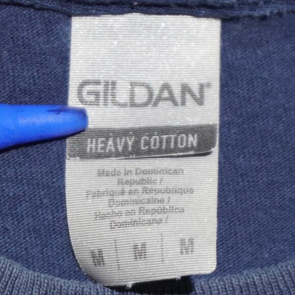 Kick Cancer in the Arse T-Shirt Navy Blue Graphic Tee Gildan Cotton Men’s Medium - Picture 3 of 7